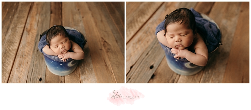 Calgary baby boy in stars and moon bucket