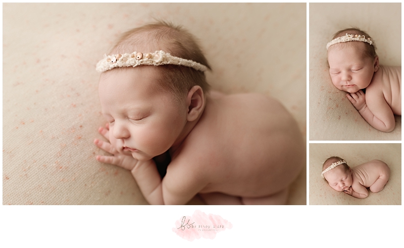 Calgary newborn photographer baby girl smiling