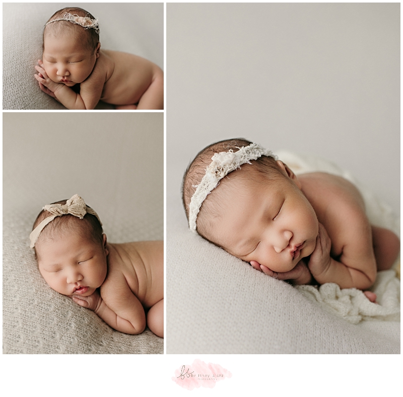 3 images of Calgary newborn baby girl