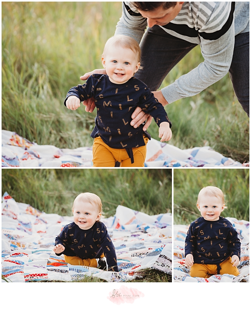 Calgary Family Fall Photos baby boy outside