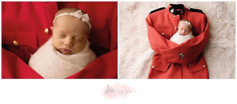 Calgary Newborn Photographer RCMP uniforn